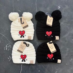 Baby Bad Bunny Un Verano Sin Ti Embroidered Heart C.C Classic/Double Pom Beanie